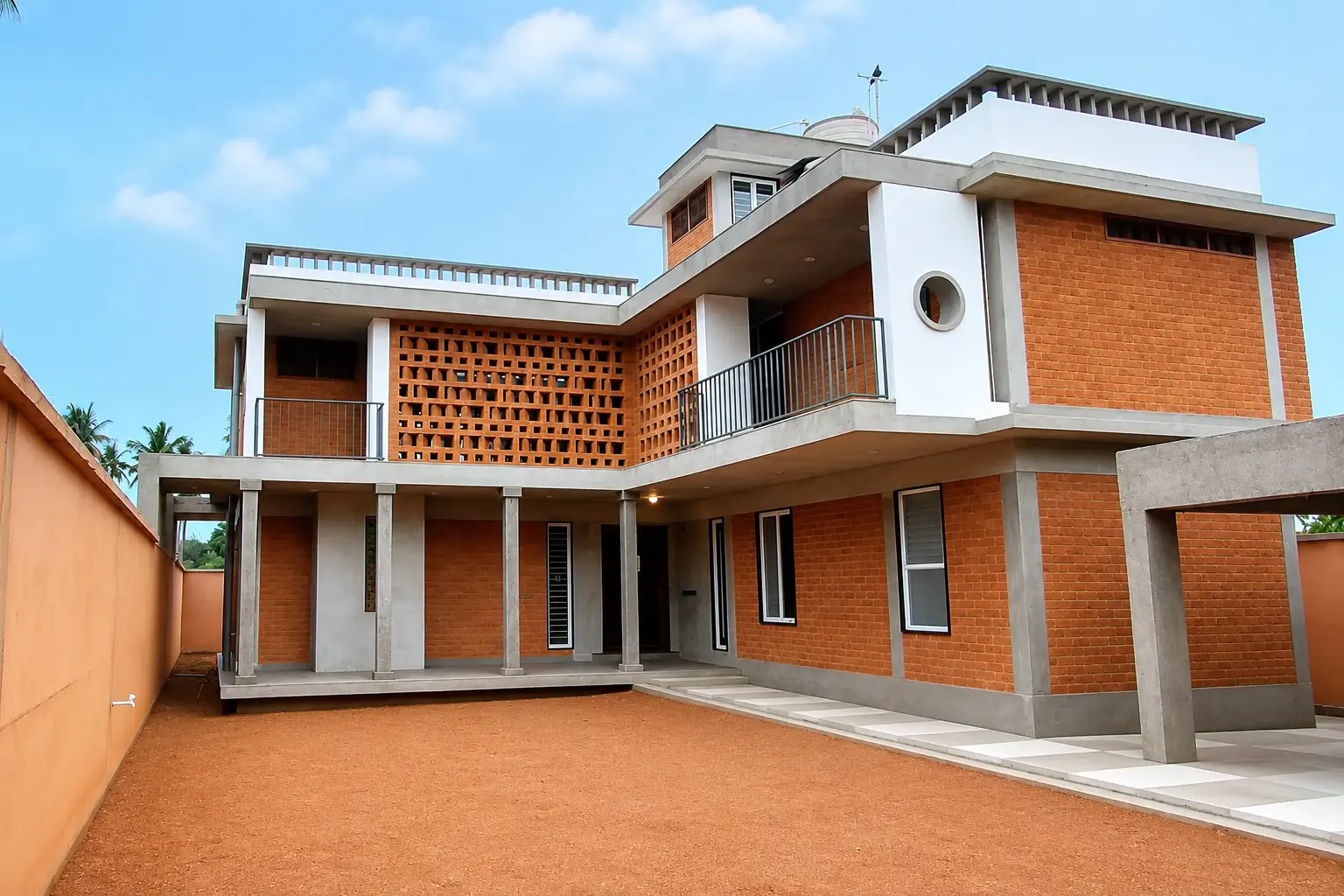 Modern luxury home exterior built by Vaibhav Prasad Homes in Chennai